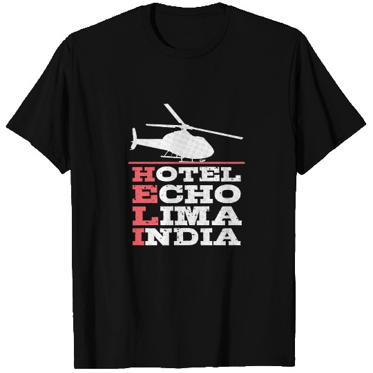 Helicopter Pilot Alphabet Aviation Hero Military T Shirts
