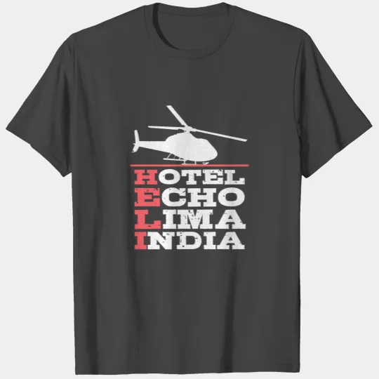 Helicopter Pilot Alphabet Aviation Hero Military T Shirts