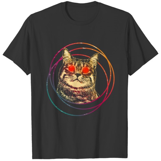 Cat Face Vintage Cat Lover T-shirt