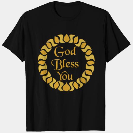 God Bless You Yellow Tribal Fireball Sun T Shirts