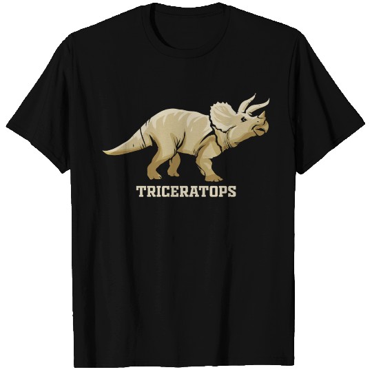 Triceratops Dinosaur Motif T Shirts