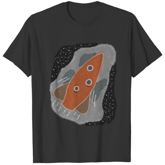 Rocket Galaxy Abstract Watercolor T Shirts