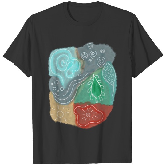Abstract Watercolor Colorful T Shirts