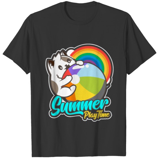 cat summer play time T-shirt