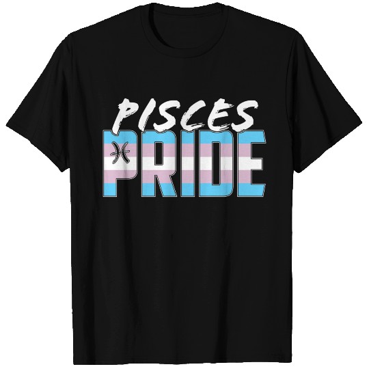 Pisces Transgender Pride Flag Zodiac Sign T Shirts