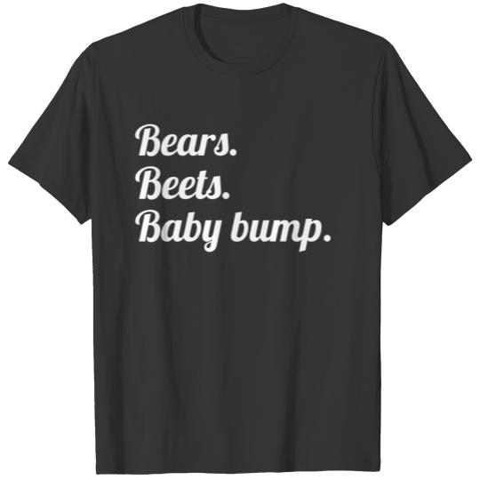 Bears Beets Baby Bump, Pregnancy Announcemen T Shirts