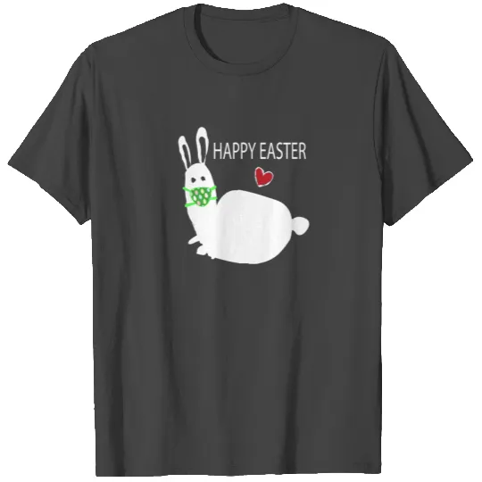 Happy Easter Funny White Rabbit Bunny T Shirts