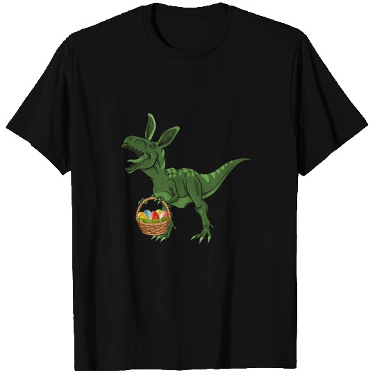 funny easter Trex with Easter eggs T Shirts