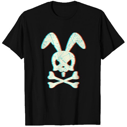 Skull Bunny Rabbit Gangster Sign Skeleton T Shirts