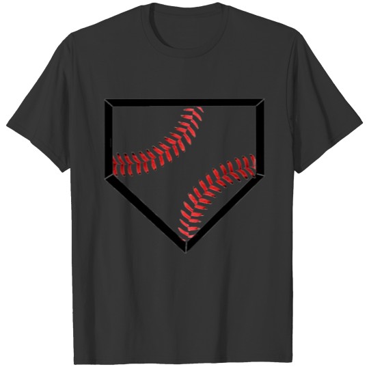 Baseball Home Plate with Seams T Shirts