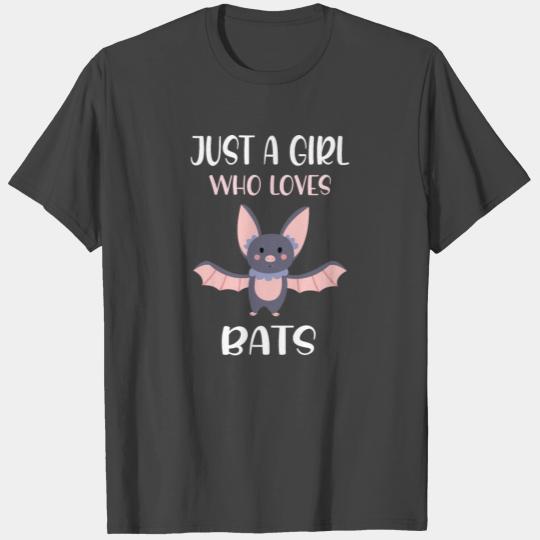 Just A Girl Who Loves Bats I Children's Bat T Shirts