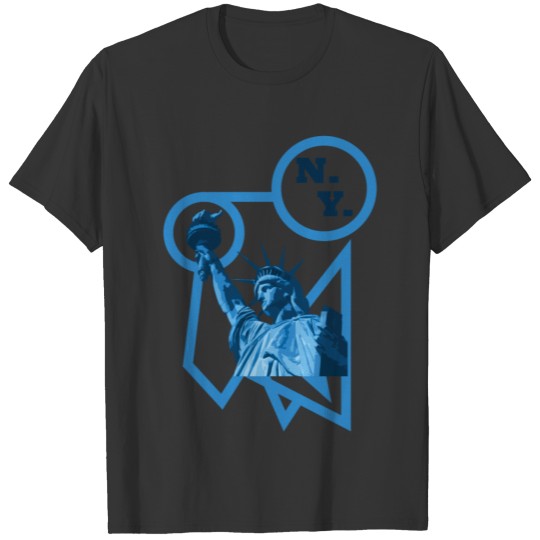 statue of liberty blue T Shirts