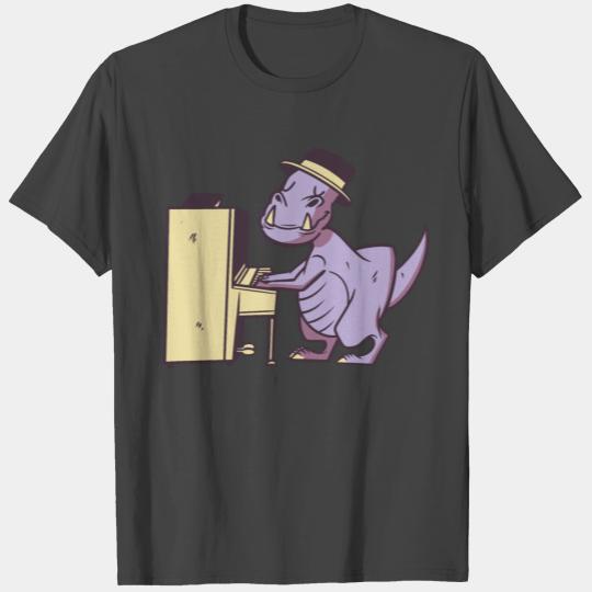tyrannosaurus rex pianist T Shirts