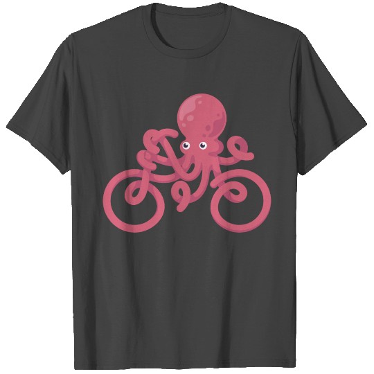 Octopus Biking Under The Sea T Shirts