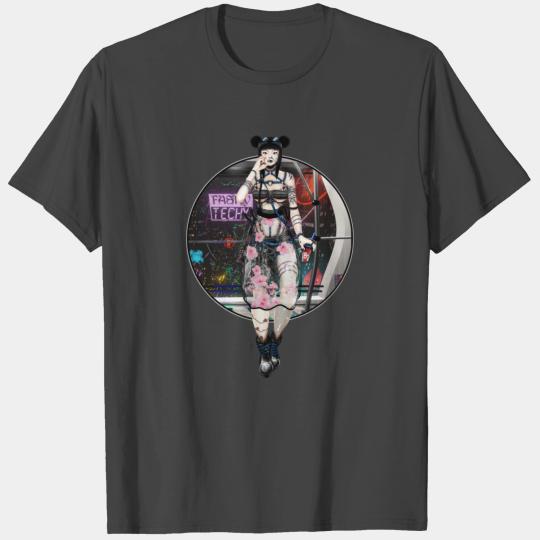 Cyberpunk Vampire (With Background) T Shirts