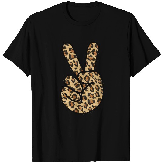 Peace Cheetah hand T Shirts