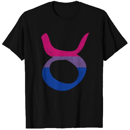 Bisexual Pride Flag Taurus Zodiac Sign T Shirts