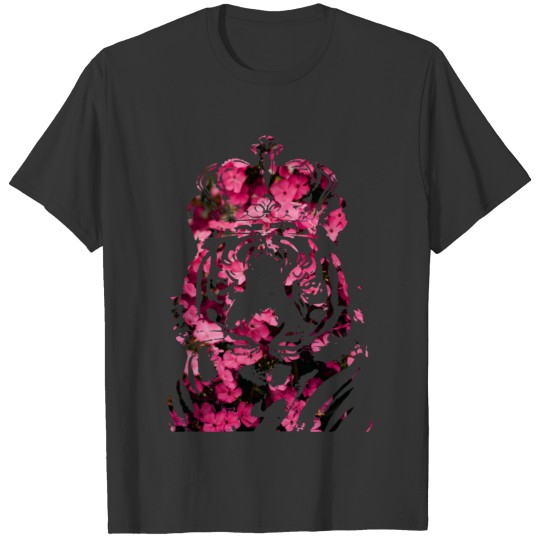 Tiger King Crowned, Royal, Pink Floral Silhouette T Shirts