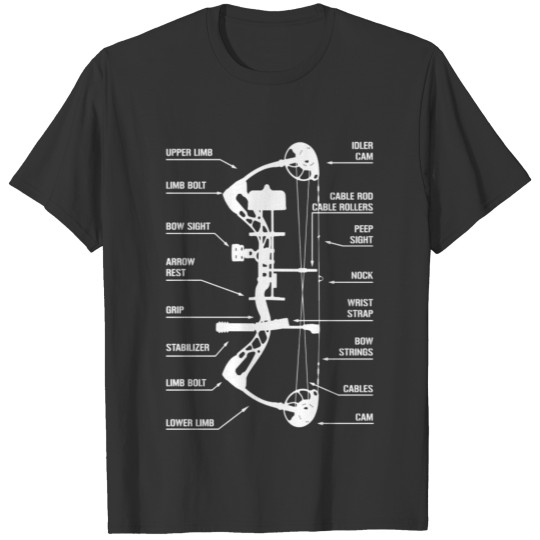 Compound Bow Archery Hunting Anatomy T Shirts - Fun