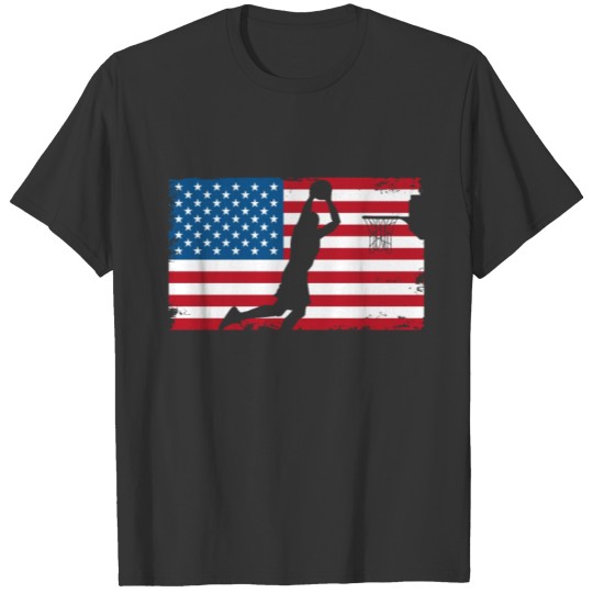 Patriotic American Basketball Player for Patriot T-shirt