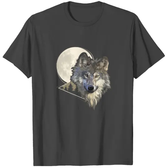 Grey Wolf Hunting In The Mountains Wolf T Shirts