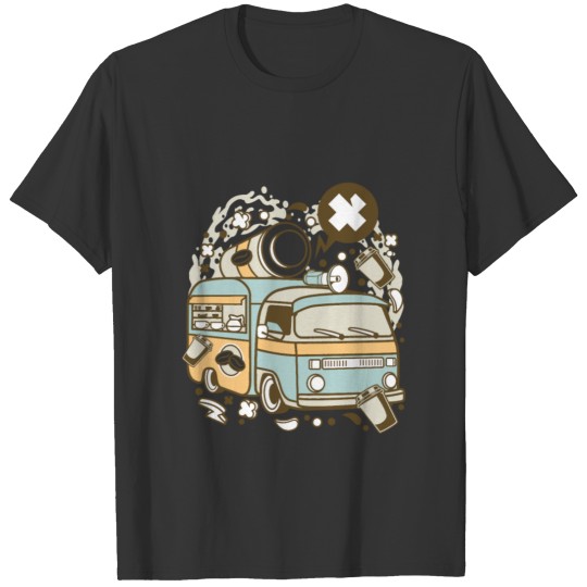 Coffee Van for animated characters comics and pop T Shirts