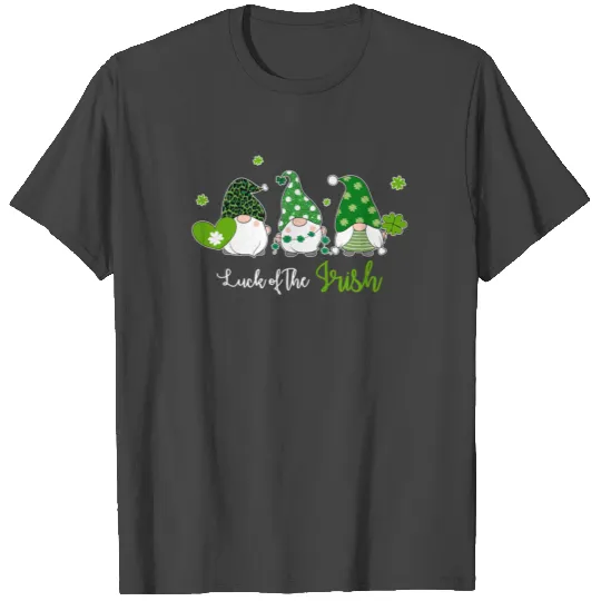 Luck Of The Irish Funny Gnome Irish Gift T Shirts