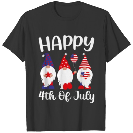 Patriotic Gnomes with USA flag , 4th Of July Quote T-shirt
