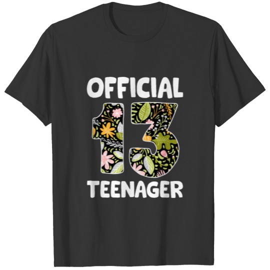 Girls Official Teenager 13 Years Birthday T-shirt