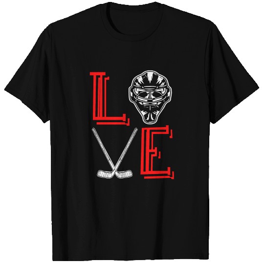i love ice hockey T Shirts