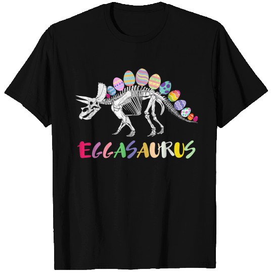 eggasaurus stegosaurus egg dinosaur happy easter T Shirts