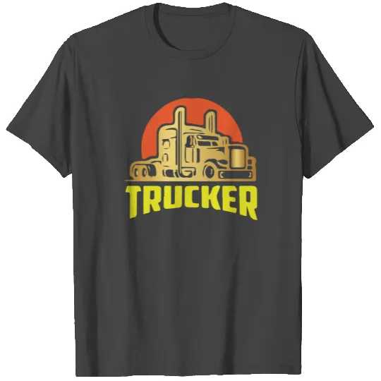 Trucker 18 Wheeler Tatoo Trucker Freighter Diesel T Shirts