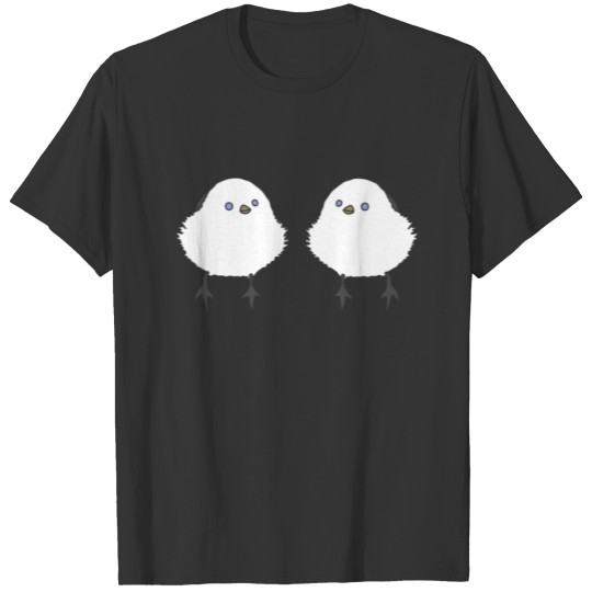 SHIMA ENAGA | Japanese Bird | Fluffy White Ball T Shirts