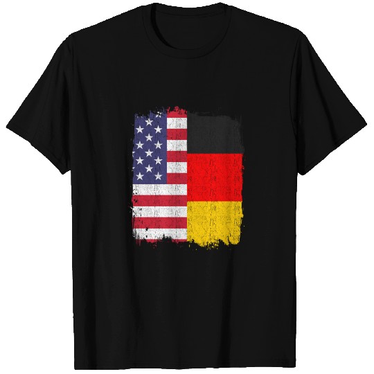 German American US Flag Germany T Shirts