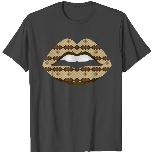 Snakeskin Lips Snakes Print Kiss Mouth Gifts T Shirts