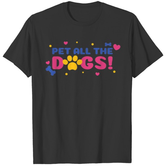 Pink and Purple Playful Pets Lifestyle and Hobbies T Shirts