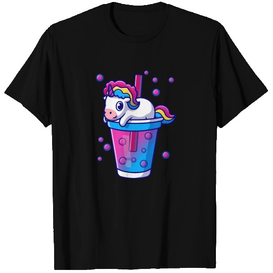 Boba Tea Bubble Tea Cute Kawaii Unicorn Bisexual T Shirts
