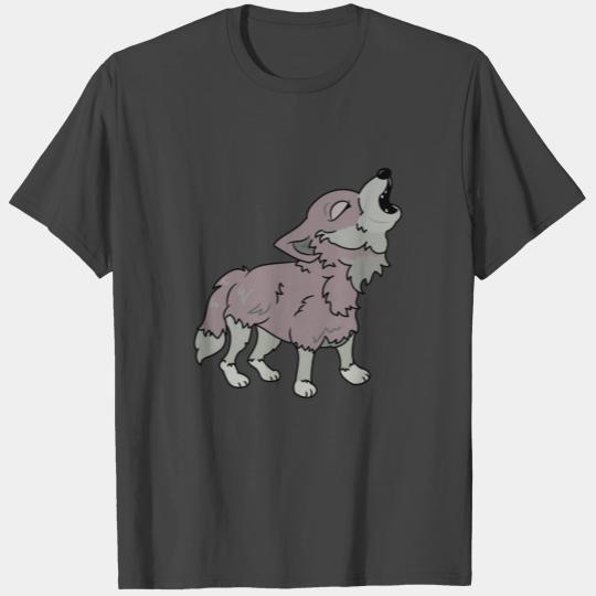 Cute Howling Wolf T Shirts