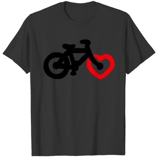 Bicycle Heart Bike T Shirts