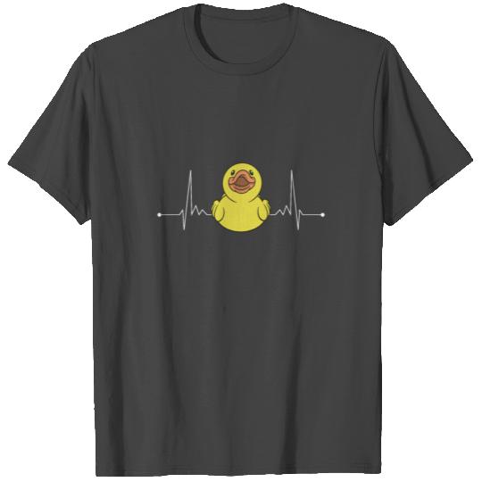Duck Heartbeat Rubber Duck Pulse Ducklings T Shirts