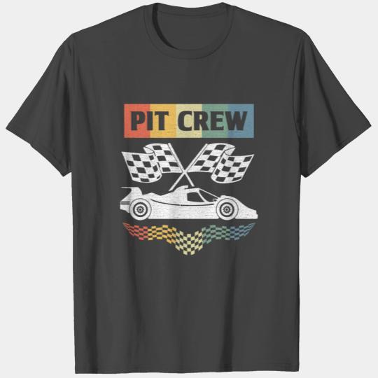 Vintage Pit Crew Race Car Racing T Shirts