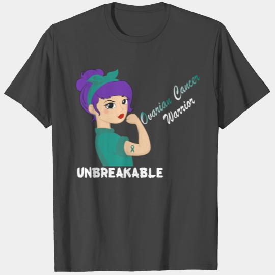 Ovarian Cancer Warrior Unbreakable Women / Ovarian T Shirts