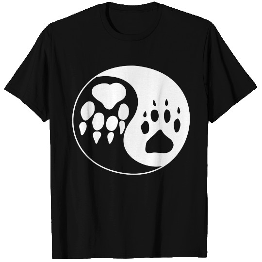 Ying Yang Paw T Shirts