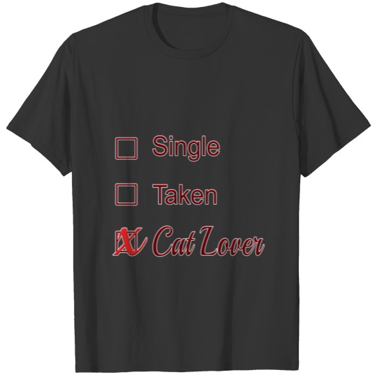 Cat Lover Single Tick T-shirt