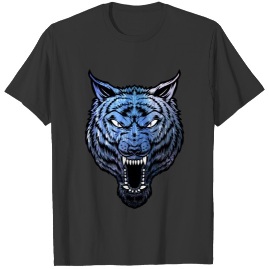 Blue Wolf With Forest T Shirts