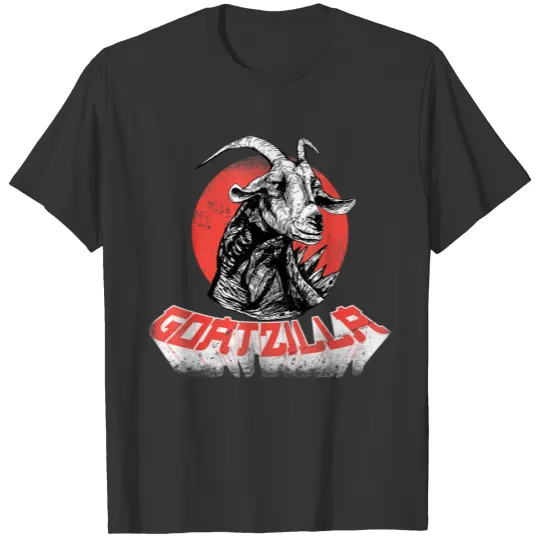 Goatzilla Funny Monster Movie Parody Goat Lover T Shirts