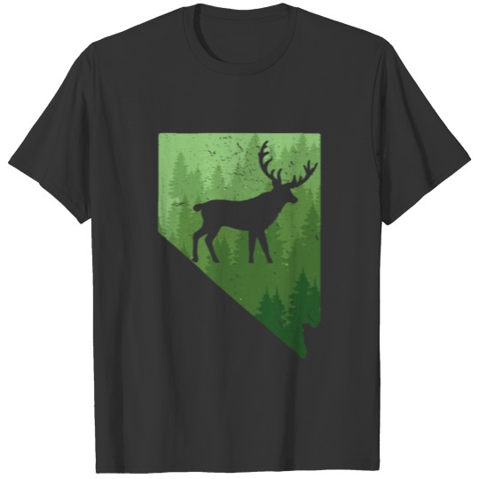Nevada Map Elk Hunting Shirt Nevada Map Elk Hunter T-shirt