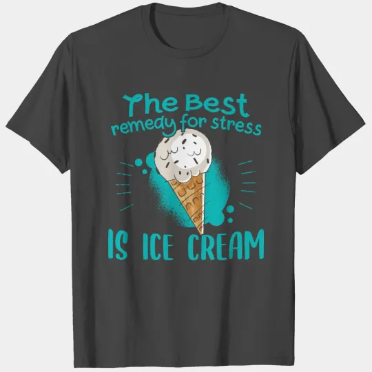 Cute Ice Cream Artwork Gelato Lover Birthday Party T Shirts