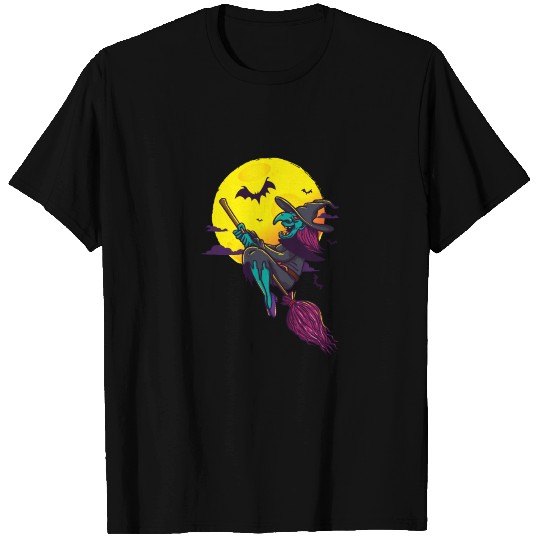 Halloween Wicked Witch On Broomstick T Shirts