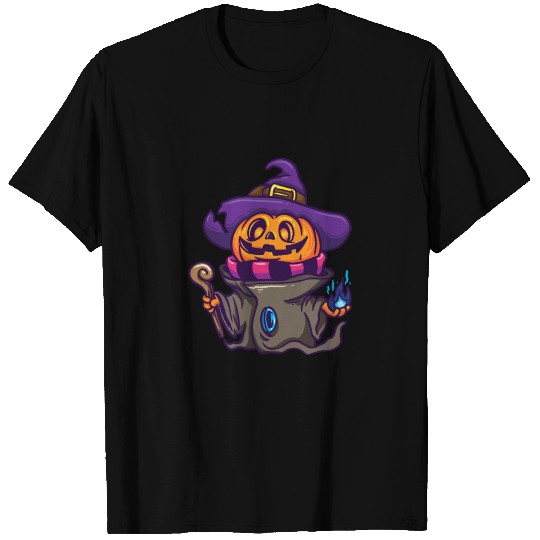 Halloween Little Pumpkin Wizard T Shirts